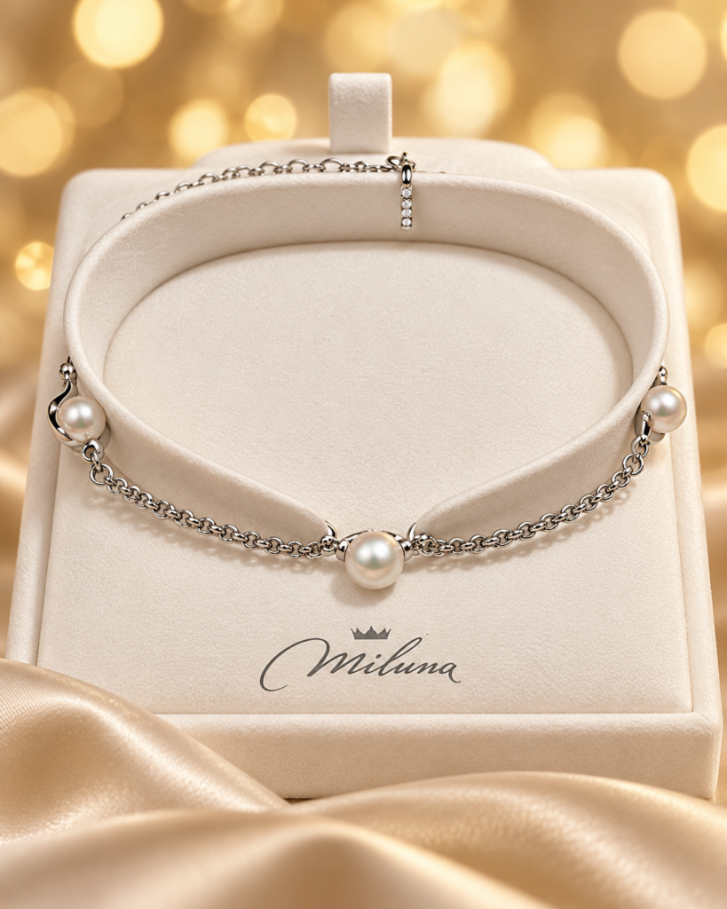 Bracciale Miluna - Eclissi - Perle e Topazi