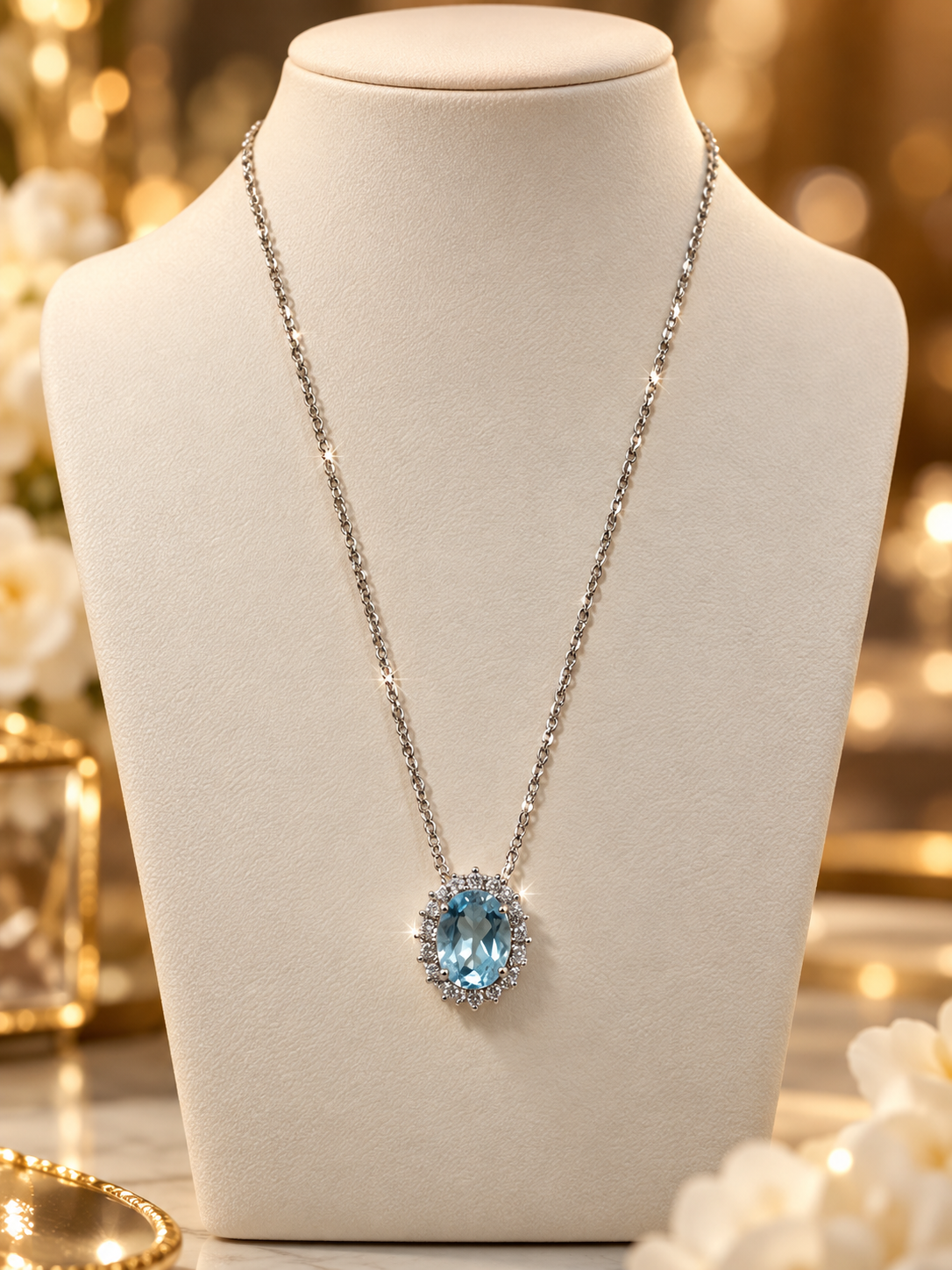 Collana Miluna - Gemma del Cielo - Topazio Azzurro