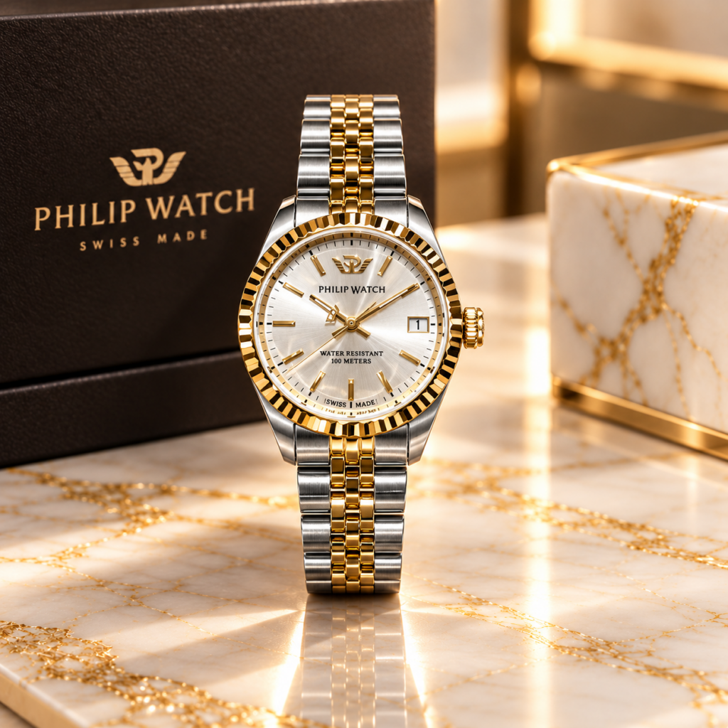 Philip Watch Lady donna in acciaio bicolore argentato e dorato con quadrante silver e cassa 31 mm