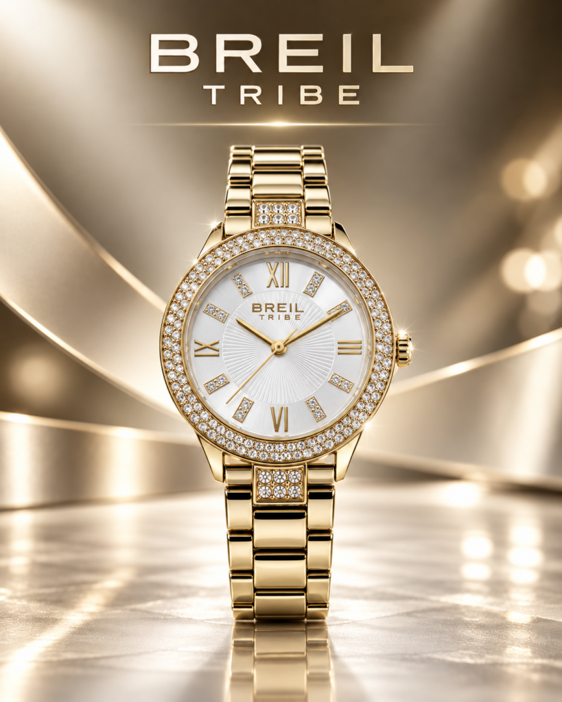 Orologio Breil Tribe Lady in acciaio dorato con ghiera impreziosita da strass