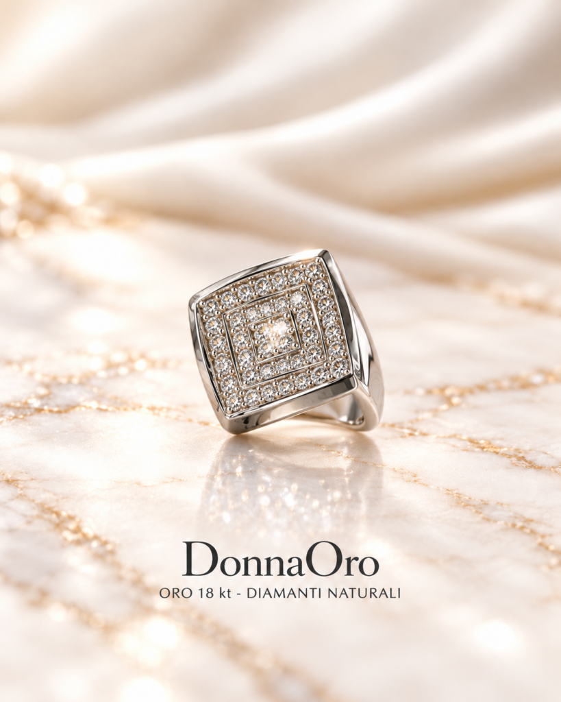 Anello DonnaOro in oro 18 kt con diamanti