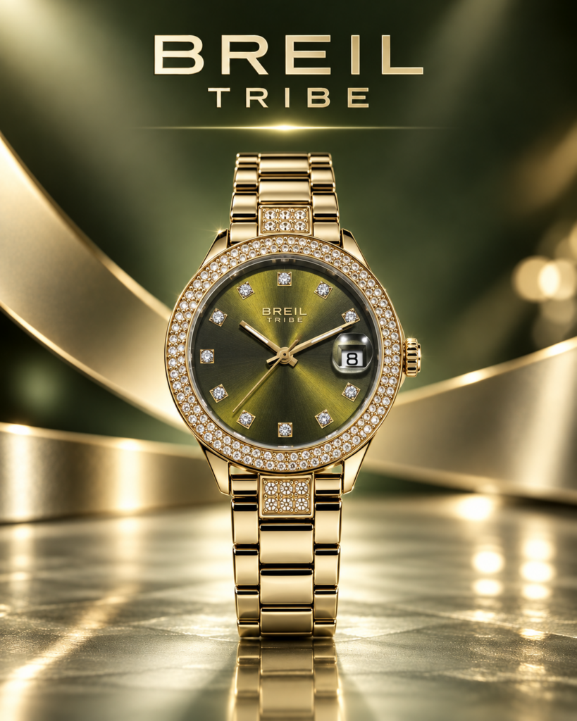 Orologio Breil Tribe Lady con quadrante verde petrolio e ghiera con strass