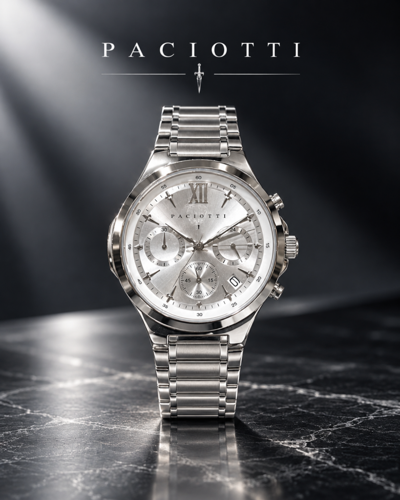 Orologio Cesare Paciotti Uomo cronografo in acciaio con quadrante silver
